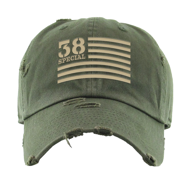 Olive Embroidered vintage patriot hat ￼